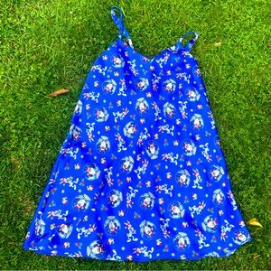 Vintage Looney Tunes Blue Silky Xmas Lingerie Dress